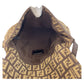 FENDI Shoulder Bag canvas Brown Silver Metal Shoulder Bag pochette Zucchino Kamsepochet Women Used Authentic