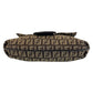 FENDI Shoulder Bag canvas Brown Silver Metal Shoulder Bag pochette Zucchino Kamsepochet Women Used Authentic