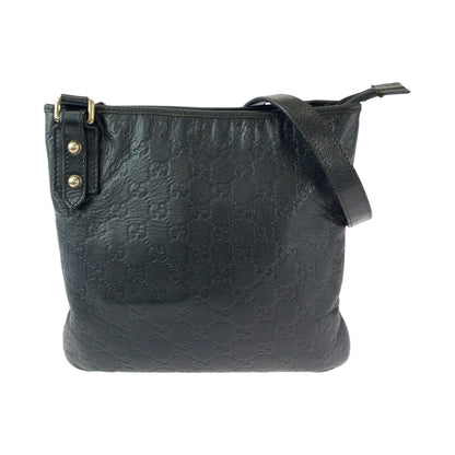 GUCCI Shoulder Bag 239347 leather Black SilverMetal Shoulder Bag pochette Guccisima Women(Unisex) Used Authentic