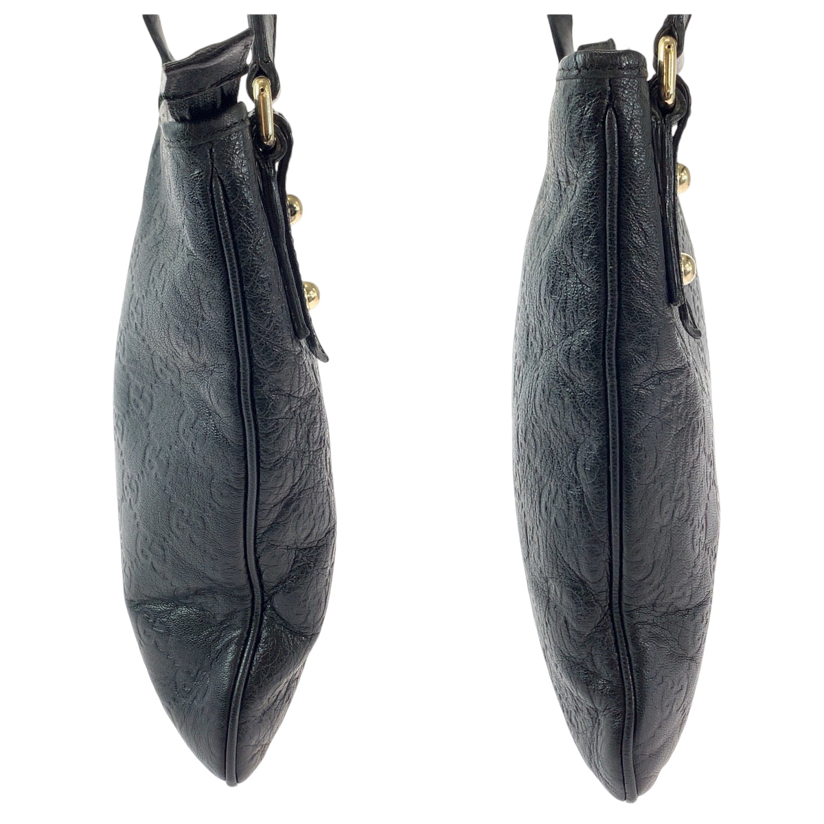 GUCCI Shoulder Bag 239347 leather Black SilverMetal Shoulder Bag pochette Guccisima Women(Unisex) Used Authentic