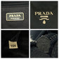 PRADA Tote Bag BR3920 Nylon Black SilverMetal Tote Bag Shoulder Bag Test Triangle With logo Fringe Women Used Authentic