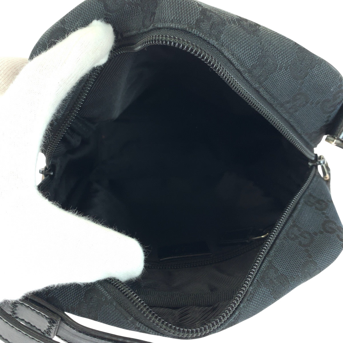 GUCCI Shoulder Bag GG canvas black