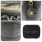 CHANEL Handbag Caviar skin Black GoldMetal Handbag vanity bag COCO Mark Women Used Authentic