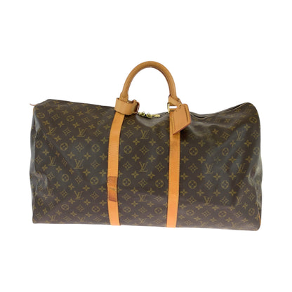 LOUIS VUITTON Boston Duffel bag M41422 PVC Brown Gold Metal Boston Duffel bag Handbag Monogram Keepall 60 Women Used Authentic