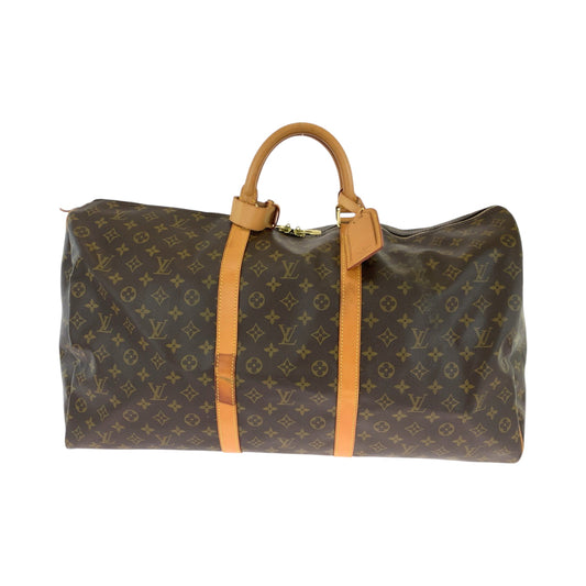 LOUIS VUITTON Boston Duffel bag M41422 PVC Brown Gold Metal Boston Duffel bag Handbag Monogram Keepall 60 Women Used Authentic