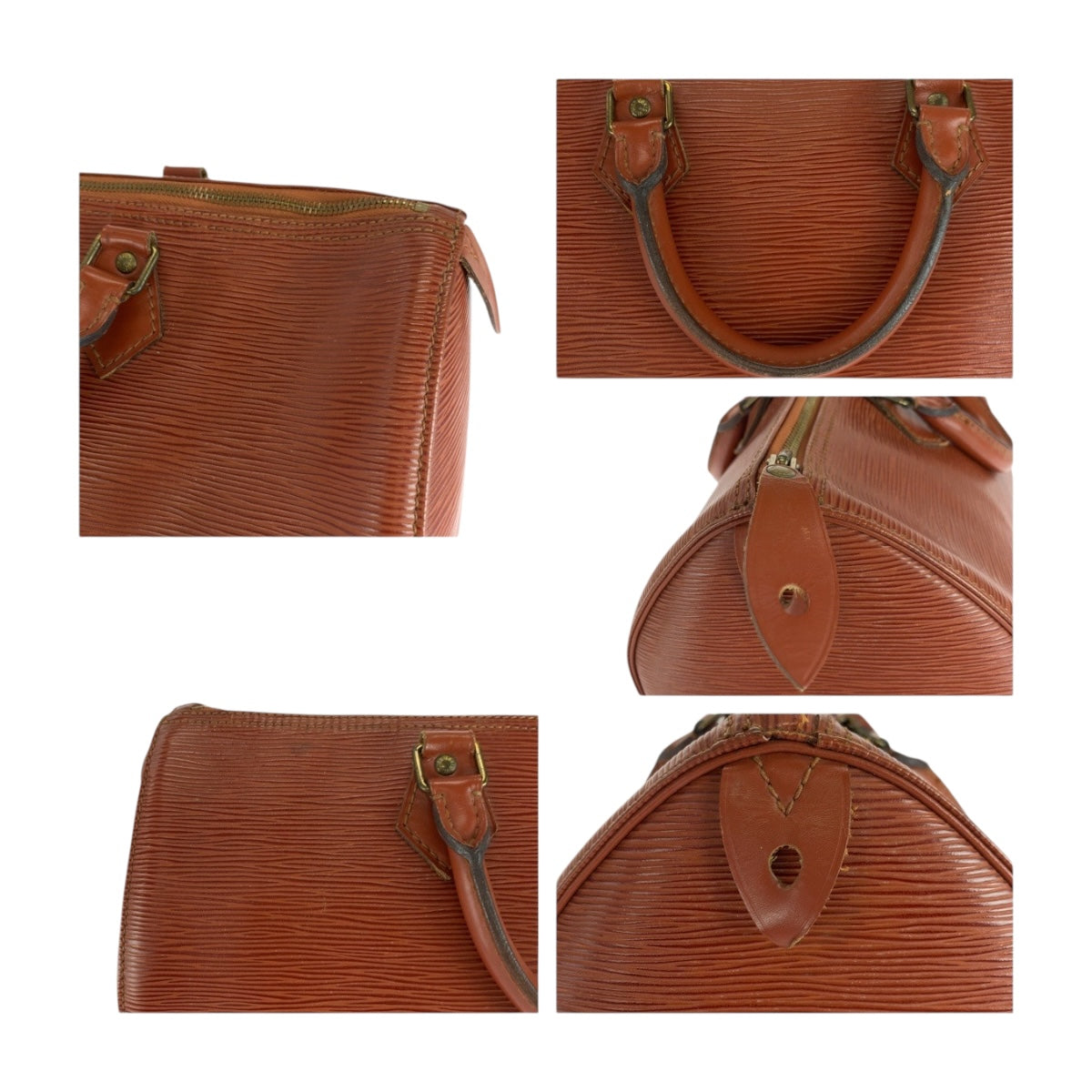 LOUIS VUITTON Handbag M42993 Epi Leather Kenya Brown Brown Gold Metal Epi Speedy 35