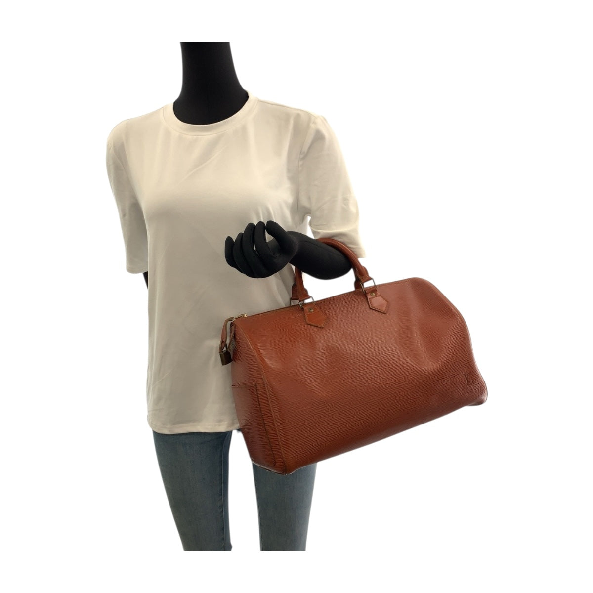 LOUIS VUITTON Handbag M42993 Epi Leather Kenya Brown Brown Gold Metal Epi Speedy 35