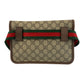 GUCCI Sling bag 493930 GG Supreme canvas, leather Beige Brown Gold Metal Sling bag Waist bag Sherry Line Neo Vintage mens Used Authentic