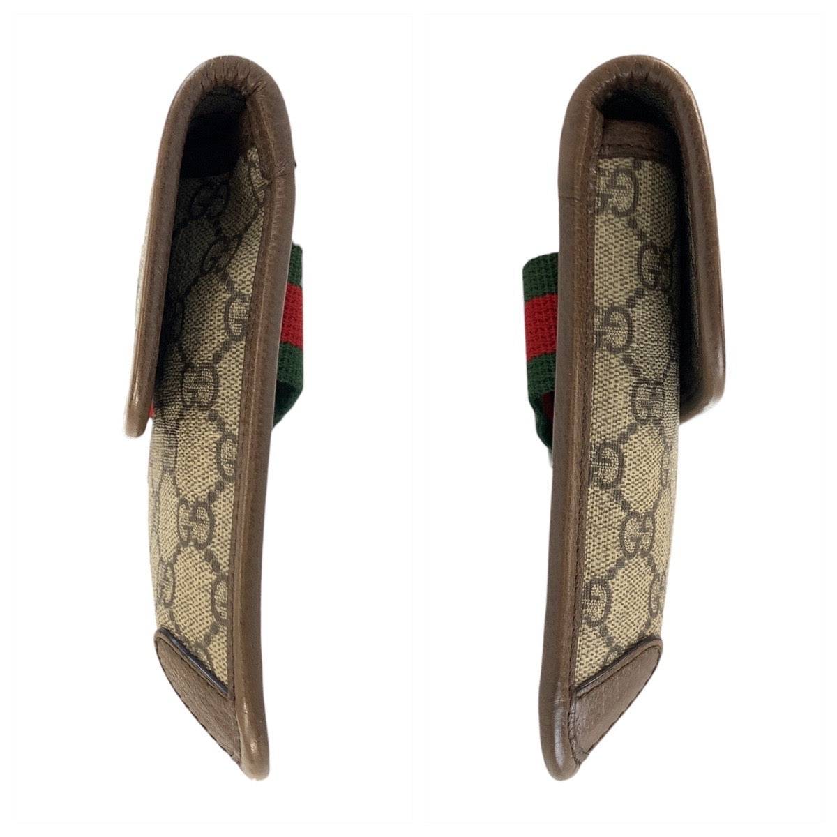 GUCCI Sling bag 493930 GG Supreme canvas, leather Beige Brown Gold Metal Sling bag Waist bag Sherry Line Neo Vintage mens Used Authentic
