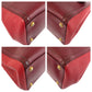 PRADA Tote Bag leather Red Gold Metal Tote Bag Handbag Shoulder Bag 2way Safiano Women Used Authentic