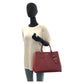 PRADA Tote Bag leather Red Gold Metal Tote Bag Handbag Shoulder Bag 2way Safiano Women Used Authentic