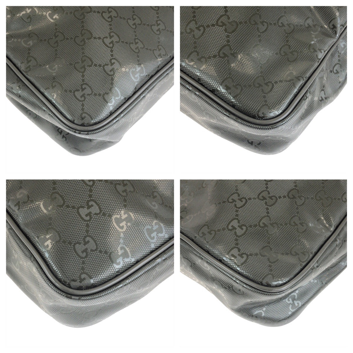 GUCCI Shoulder Bag 201448 leather Khaki Silver Metal GG implementation