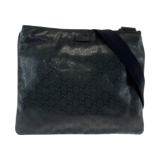 GUCCI Shoulder Bag 201446 PVC Black black Shoulder Bag Messenger Bag Unisex GG implementation mens Used Authentic