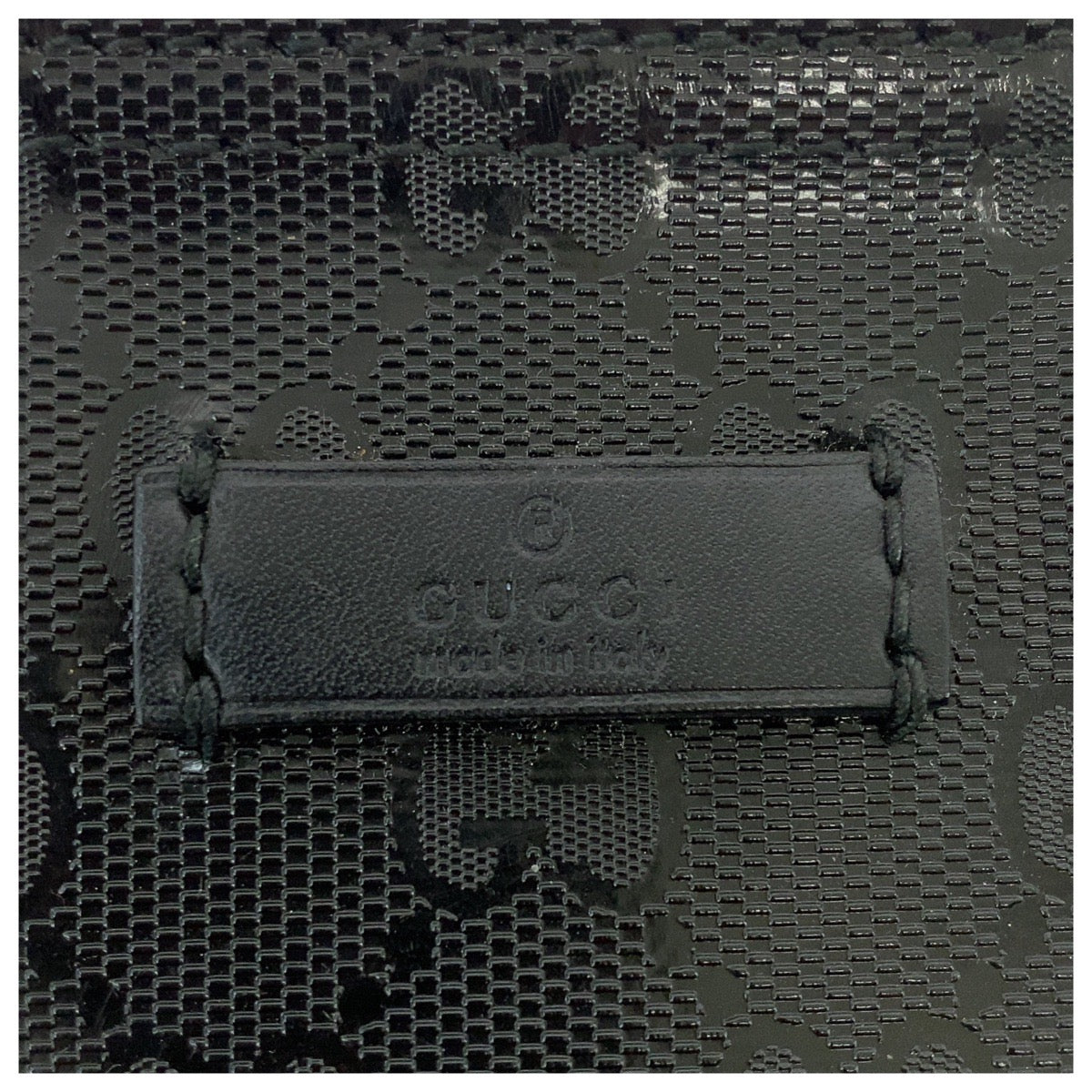 GUCCI Shoulder Bag 201446 PVC Black black Shoulder Bag Messenger Bag Unisex GG implementation mens Used Authentic