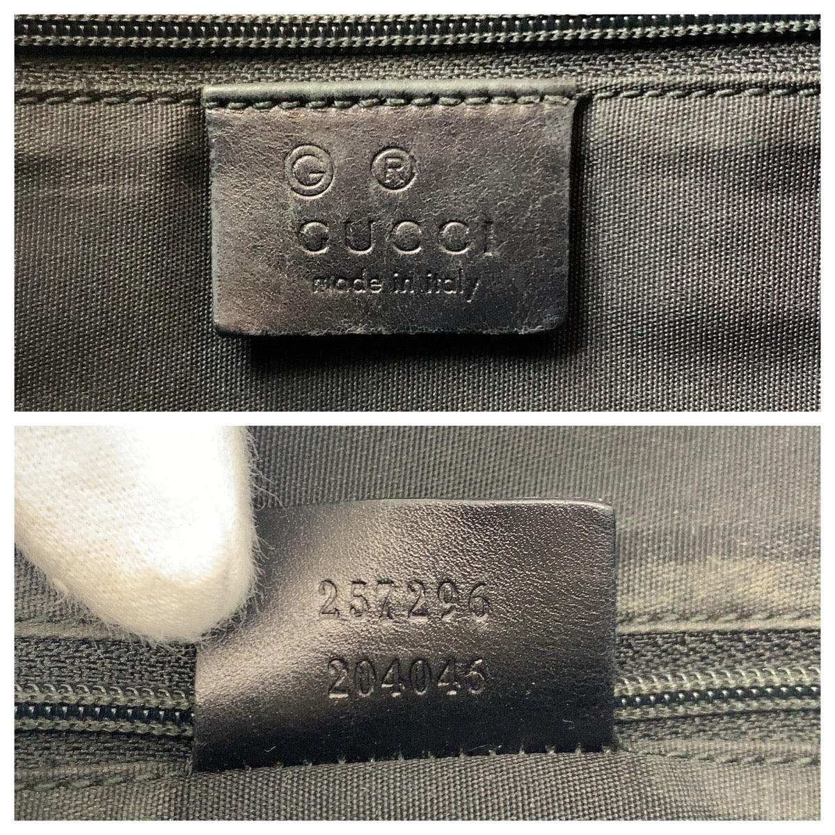 GUCCI Shoulder Bag 257296 Canvas, Leather black Women Used Authentic