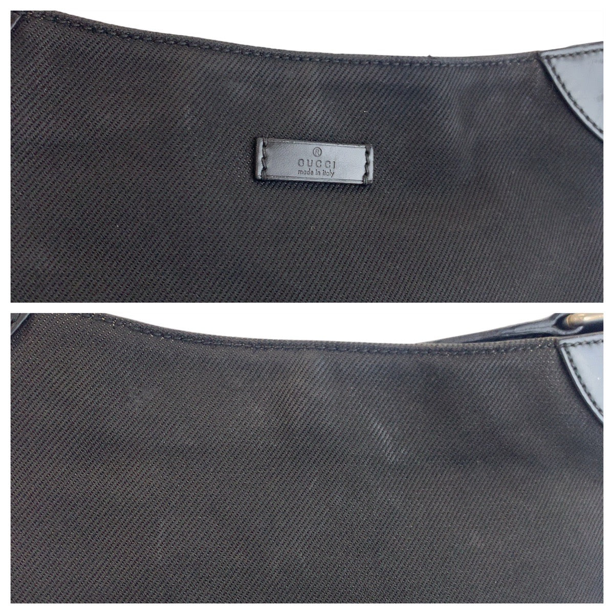 GUCCI Shoulder Bag 257296 Canvas, Leather black Women Used Authentic