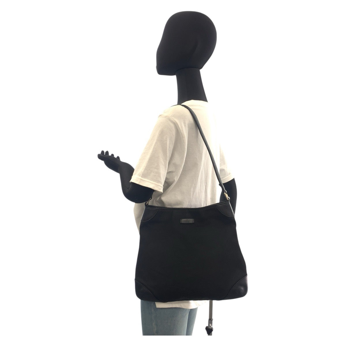 GUCCI Shoulder Bag 257296 Canvas, Leather black Women Used Authentic