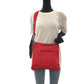 PRADA Shoulder Bag Nylon Red Silver Metal Crossbody Shoulder Bag Test Triangle With logo Women Used Authentic