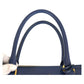 PRADA Handbag BN1786 leather Blue GoldMetal Handbag Tote Bag Safiano Galleria TriangleWith logo Women Used Authentic