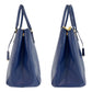 PRADA Handbag BN1786 leather Blue GoldMetal Handbag Tote Bag Safiano Galleria TriangleWith logo Women Used Authentic