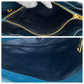 PRADA Tote Bag leather green 2way Tote Bag Safiano Triangle With logo Women Used Authentic