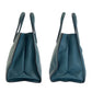 PRADA Tote Bag leather green 2way Tote Bag Safiano Triangle With logo Women Used Authentic
