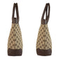 GUCCI Tote Bag 002 1119 GG canvas, leather Beige brown Tote Bag handbag Women Used Authentic