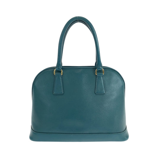 PRADA Shoulder Bag leather Green GoldMetal Saffiano Lacus