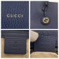 GUCCI Tote Bag 388561 leather Blue GoldMetal Tote Bag Shoulder Bag Interlocking Women Used Authentic