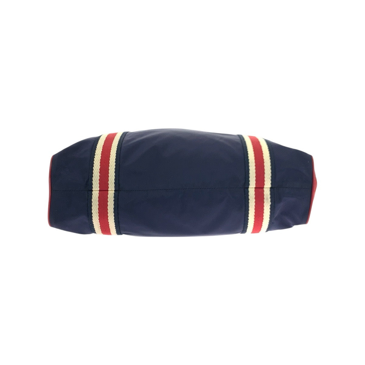 GUCCI Tote Bag 189665 Nylon Navy red green Tote Bag Shoulder Bag Sherry line Crest mens Used Authentic