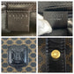 CELINE Tote Bag MC99/1 PVC Brown Black Gold Metal Tote Bag Shoulder Bag Macadam Women Used Authentic