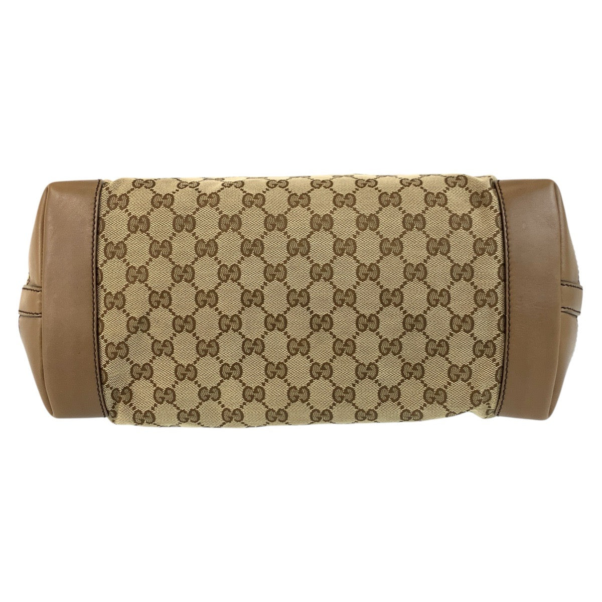 GUCCI Tote Bag 247209 GG canvas, leather Beige Gold Metal Tote Bag Shoulder Bag Women Used Authentic