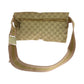 GUCCI Waist bag 28566 GG canvas Beige Gold Pink GoldMetal Waist Bag Bum Bag Sherry line Women Used Authentic