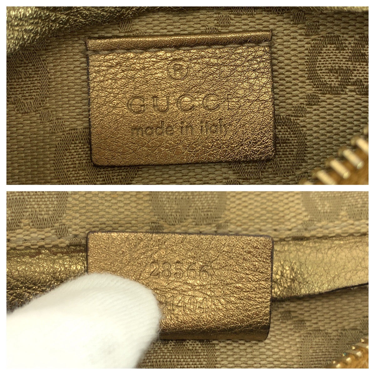 GUCCI Waist bag 28566 GG canvas Beige Gold Pink GoldMetal Waist Bag Bum Bag Sherry line Women Used Authentic