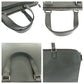 PRADA Business bag VR0078  leather Grey SilverMetal Business bag handbag Safiano Triangle With logo Women Used Authentic