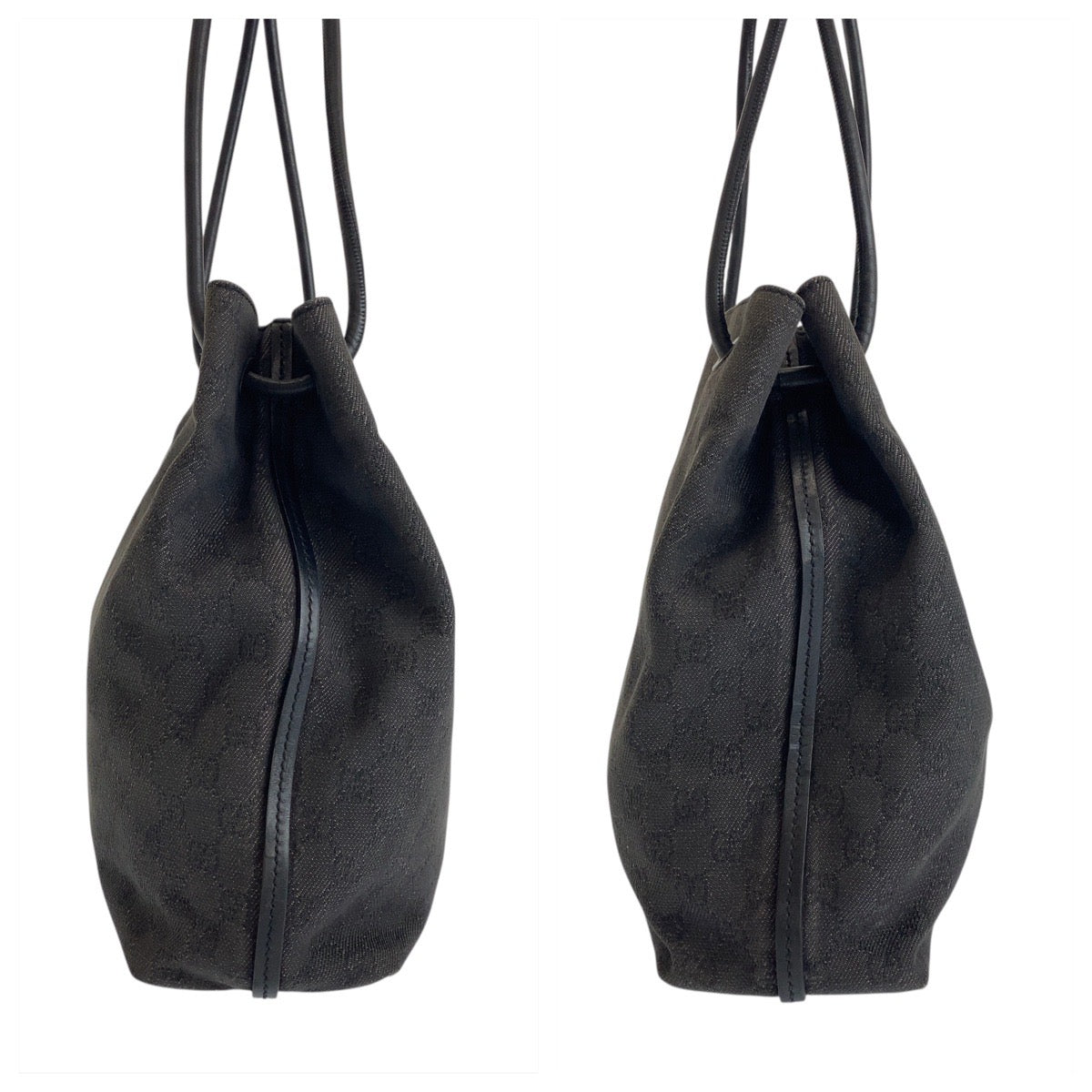 GUCCI Shoulder Bag 101341 GG canvas, leather black Women Used Authentic
