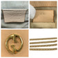 GUCCI Shoulder Bag 251821 leather Beige Gold Metal ChainShoulder Bag Pochette Double G Women Used Authentic