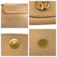 GUCCI Shoulder Bag 251821 leather Beige Gold Metal ChainShoulder Bag Pochette Double G Women Used Authentic