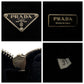 PRADA Shoulder Bag Nylon Black SilverMetal Test Triangle With logo