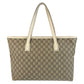 GUCCI Tote Bag 211137 GG Supreme canvas, leather Beige Ivory Tote Bag Shoulder Bag Women Used Authentic