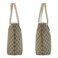 GUCCI Tote Bag 211137 GG Supreme canvas, leather Beige Ivory Tote Bag Shoulder Bag Women Used Authentic