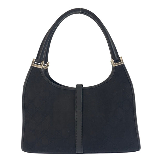 GUCCI Handbag 002 1068 GG canvas, leather black Hobo Handbag Jackie Women Used Authentic