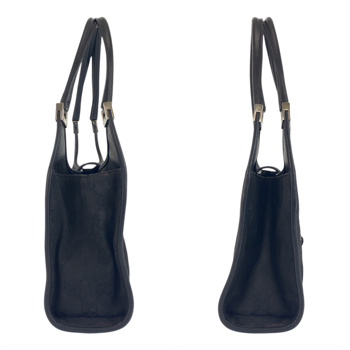 GUCCI Handbag 002 1068 GG canvas, leather black Hobo Handbag Jackie Women Used Authentic