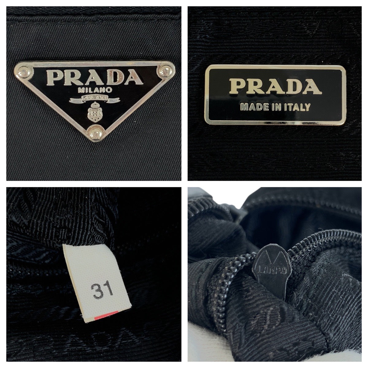PRADA Shoulder Bag Nylon, Leather black Shoulder Bag Messenger bag Test Triangle With logo Women Used Authentic