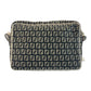 FENDI Shoulder Bag Canvas, Leather Black White Gold Metal Shoulder Bag pochette Zucchino Mamma Women Used Authentic