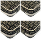 FENDI Shoulder Bag Canvas, Leather Black White Gold Metal Shoulder Bag pochette Zucchino Mamma Women Used Authentic