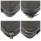 PRADA Clutch bag leather Black SilverMetal Clutch bag business bag Triangle With logo mens Used Authentic
