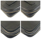 PRADA Clutch bag leather Black SilverMetal Clutch bag business bag Triangle With logo mens Used Authentic