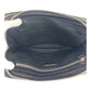 PRADA Clutch bag leather Black SilverMetal Clutch bag business bag Triangle With logo mens Used Authentic