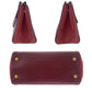 PRADA Handbag leather Red Wine Red Gold Metal Handbag Tote Bag Shoulder Bag 2WAY Safiano Triangle With logo Women Used Authentic
